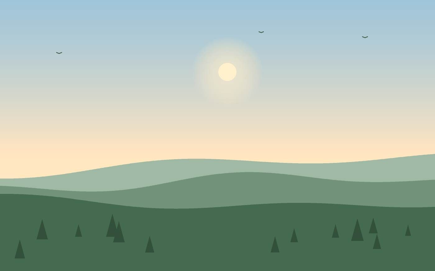 Illustrazione di un paesaggio