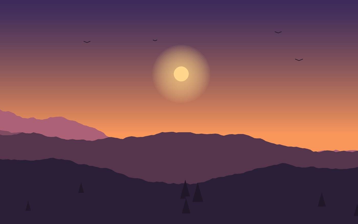 Illustrazione di un paesaggio