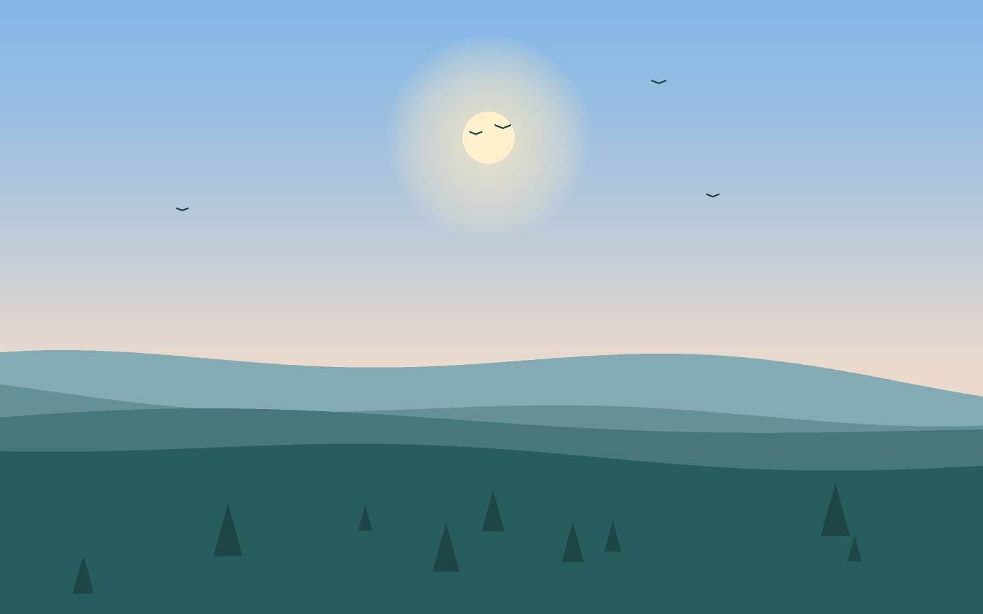 Illustrazione di un paesaggio