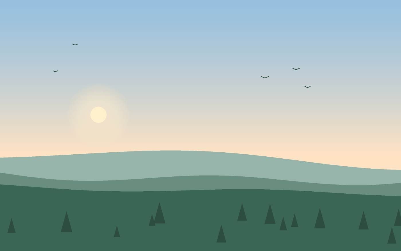 Ilustração de uma paisagem